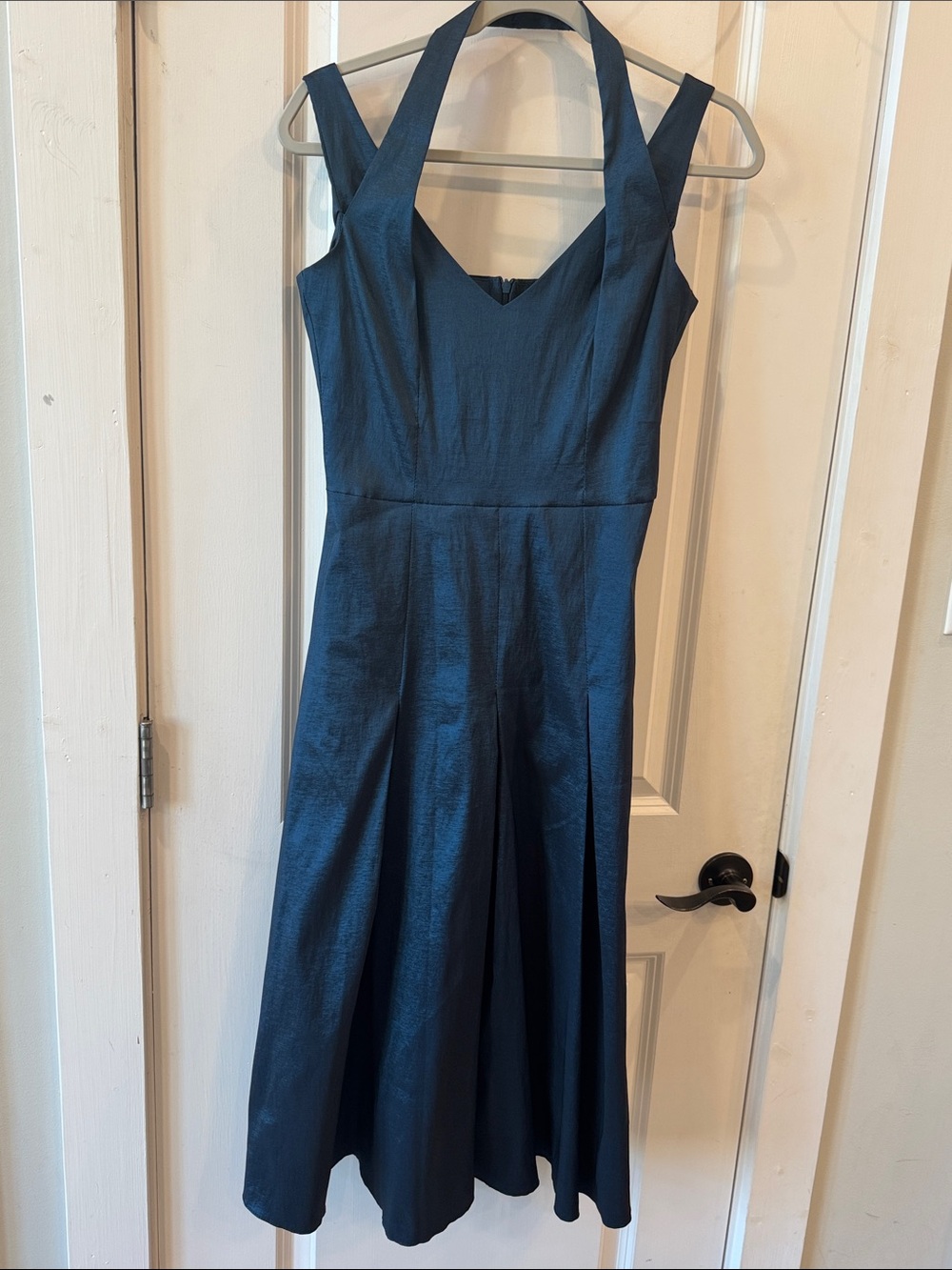 Ronen Chen Israeli Designer Size 1 halter neck prom cocktail formal peacock blue